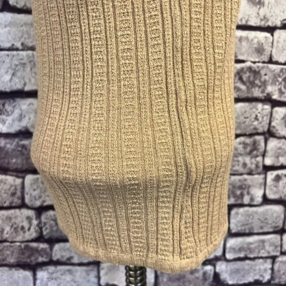 Evan-Picone Beige Knit Short Sleeve Top Size M - Picture 7 of 8